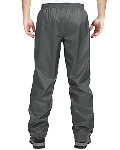 33,000ft Men's Rain Pants Waterproof Windproof Grey | Breathable, Seam-Sealed, Adjustable Fit thumbnail 2