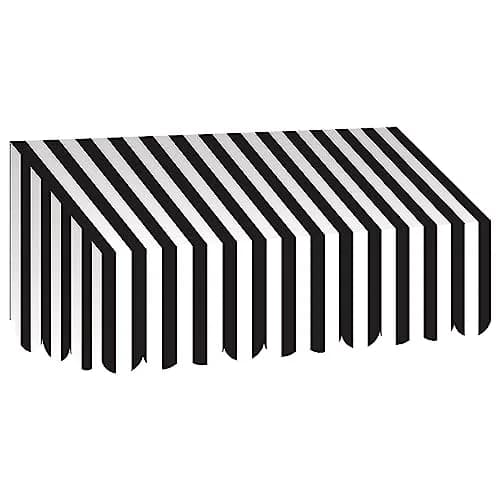Teacher Created Resources Black & White Stripes Awning (TCR77505) | Classroom Decor with 3D Glamour (70-120 chars) thumbnail 1