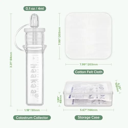 haakaa Colostrum Collector with Storage Case | 6 Pack, 4ml Silicone Breastfeeding Tool thumbnail 8