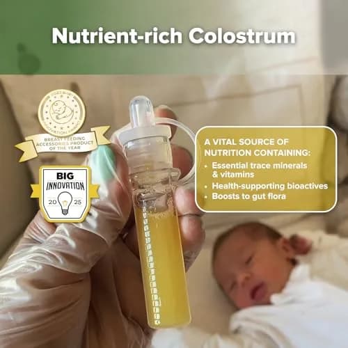 haakaa Colostrum Collector with Storage Case | 6 Pack, 4ml Silicone Breastfeeding Tool thumbnail 2