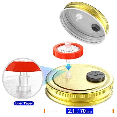 Biomed Solutions Regular Mouth Mushroom Liquid Culture Lids 70mm (6-Pack) | Autoclavable & Reusable for Mycology thumbnail 2