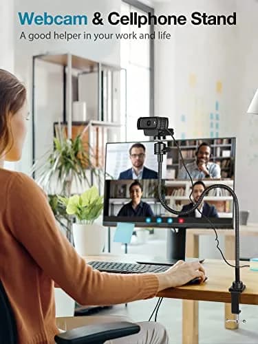 InnoGear 25-inch Gooseneck Webcam Stand with Phone Holder | Desk Mount for Logitech, NexiGo, and Smartphones thumbnail 7