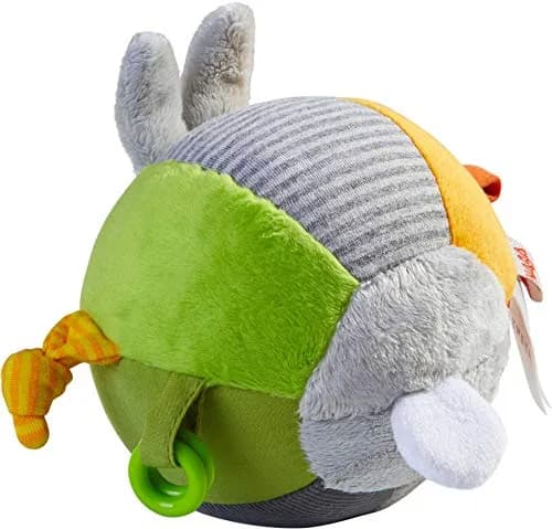 HABA Bunny Baby Ball Toy with Crinkle Ears and Rattle Rings | Sensory Development for 6 Months + thumbnail 3