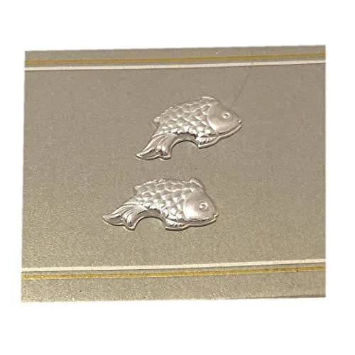 Sahiba Gems Fish Pendant Set (2 Piece) | Solid Silver Zodiac Fish for Lal Kitab & Astrology thumbnail 2