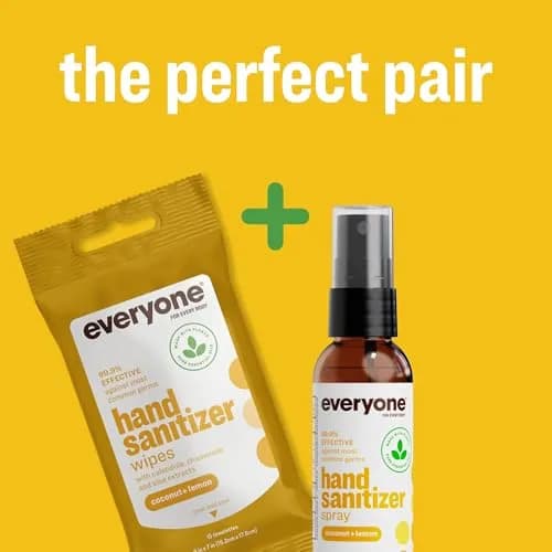 everyone for every body Coconut Lemon Hand Sanitizer Spray 2 oz | Alcohol-Based, Hypoallergenic, Travel Size thumbnail 5