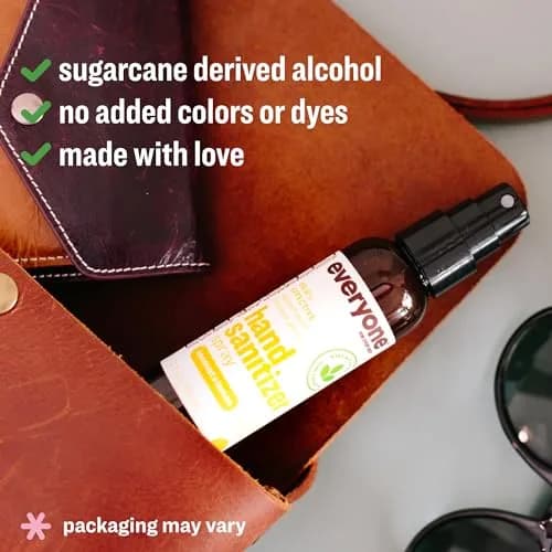 everyone for every body Coconut Lemon Hand Sanitizer Spray 2 oz | Alcohol-Based, Hypoallergenic, Travel Size thumbnail 2