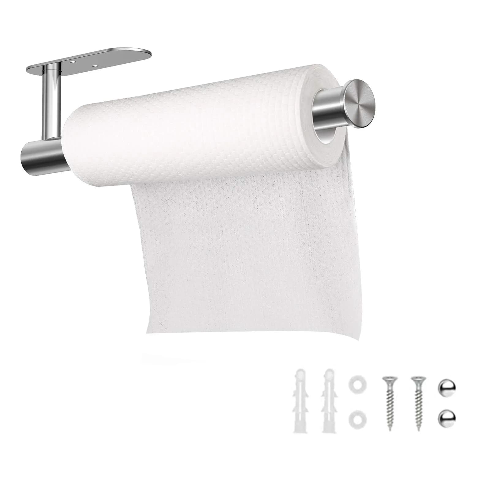 MBVVLZJVN Paper Towel Holder Stainless Steel Wall Mount Rustproof | Self-Adhesive, Easy Install