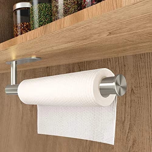 MBVVLZJVN Paper Towel Holder Stainless Steel Wall Mount Rustproof | Self-Adhesive, Easy Install thumbnail 7