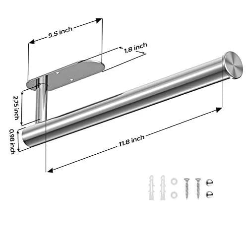 MBVVLZJVN Paper Towel Holder Stainless Steel Wall Mount Rustproof | Self-Adhesive, Easy Install thumbnail 2