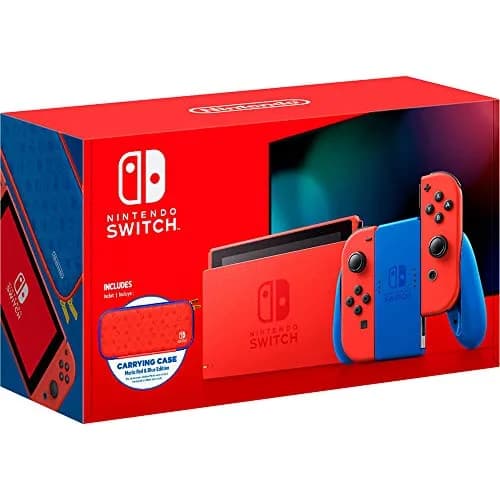 Nintendo Switch Mario Red & Blue Edition Console with Carrying Case | 32GB Storage thumbnail 1