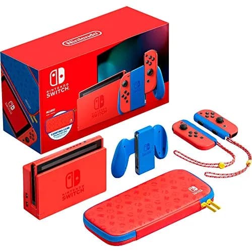Nintendo Switch Mario Red & Blue Edition Console with Carrying Case | 32GB Storage thumbnail 2