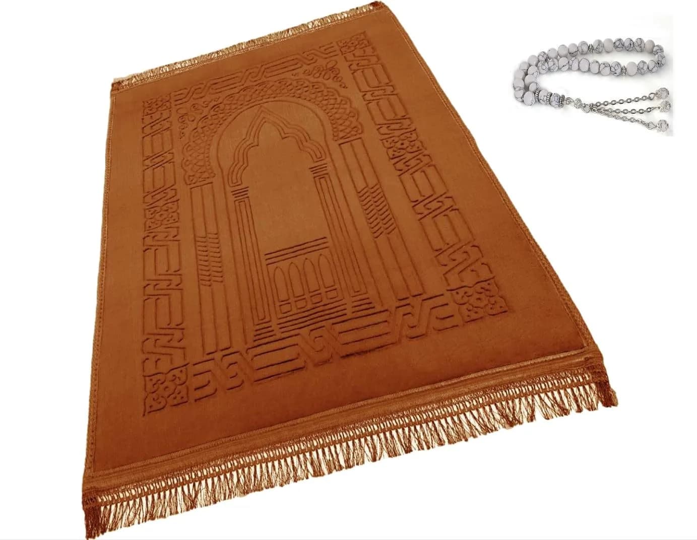 Islamika Prayer Rug Muslim Mat Islamic Thick Large Padded 120cm x 80cm | Luxurious Cotton Padding for Daily Prayer Comfort