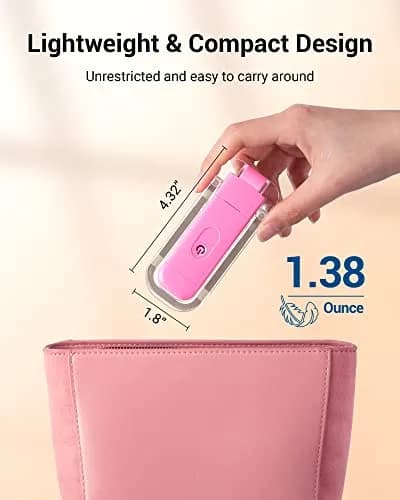 DEWENWILS USB Rechargeable Book Reading Light, LED Clip on Booklight Pink | Eye-Protecting, Portable, 8-Hour Battery thumbnail 7