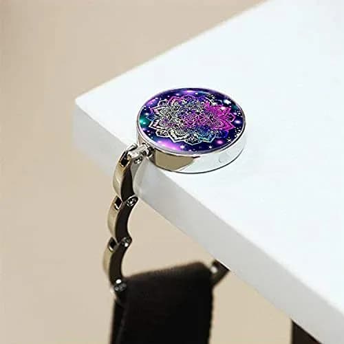 Bosketo Foldable Purse Hook 3 Pack Mandala Pattern | Keep Your Bag Safe and Clean thumbnail 5