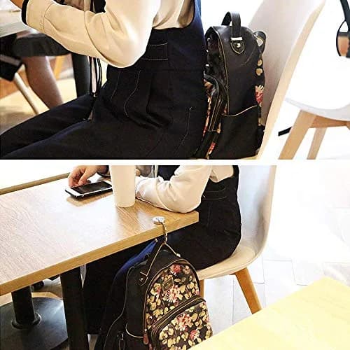 Bosketo Foldable Purse Hook 3 Pack | Portable Anti-Slip Designer Bag Hanger (1.7 x 1.7 inch) thumbnail 6
