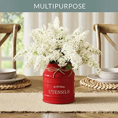Barnyard Designs Ceramic Kitchen Utensil Holder Countertop 6.75″ (Red) | Rustic Farmhouse Decor thumbnail 9
