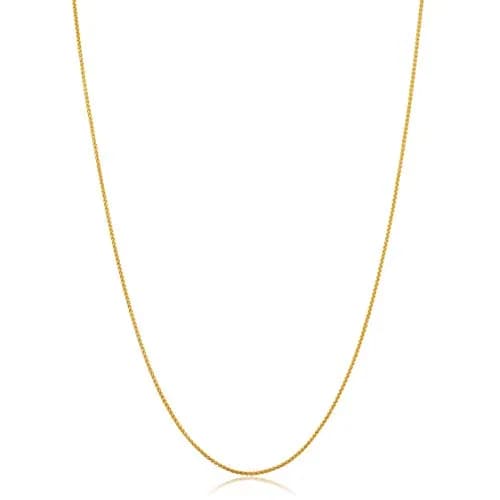 Kooljewelry 14k Yellow Gold Filled Wheat Chain Necklace - 0.8mm Wide, 14 Inch - main product image