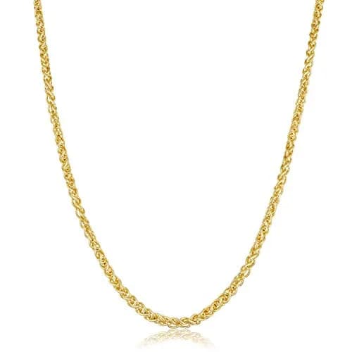 Kooljewelry 14k Yellow Gold Filled 2.5mm Wide Wheat Chain Necklace, 30 Inch - main product image