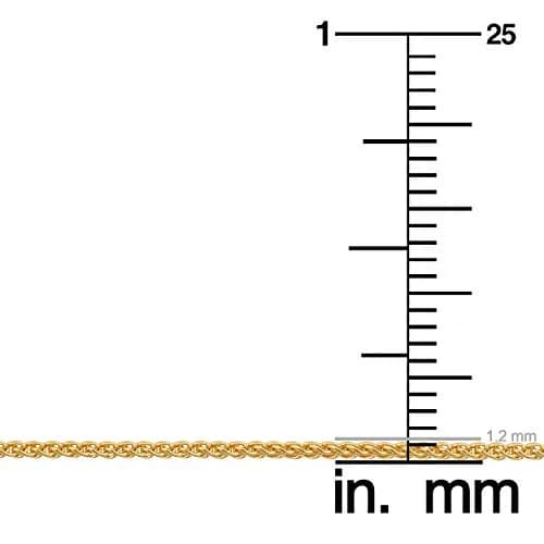 Kooljewelry 14k Yellow Gold Filled 1.2 mm Wide Round Wheat Chain Necklace - 20 Inch - view 4