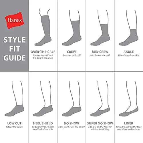 Hanes Men's Max Cushion Crew Socks 6-Pair Pack, White/Grey Foot Bottom, Men's Shoe Size 6-12 US | Moisture-Wicking & Odor Control thumbnail 6