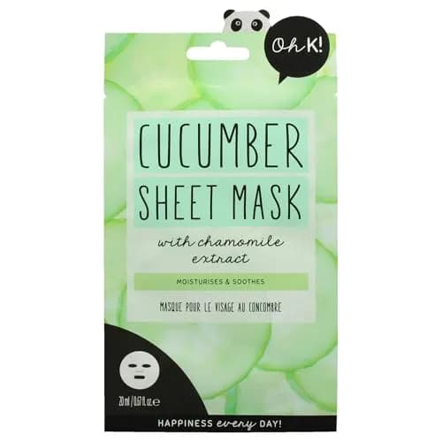 Oh K! Cucumber Sheet Mask | 4g (0.14 oz) | Hydrating & Soothing Face Mask thumbnail 1
