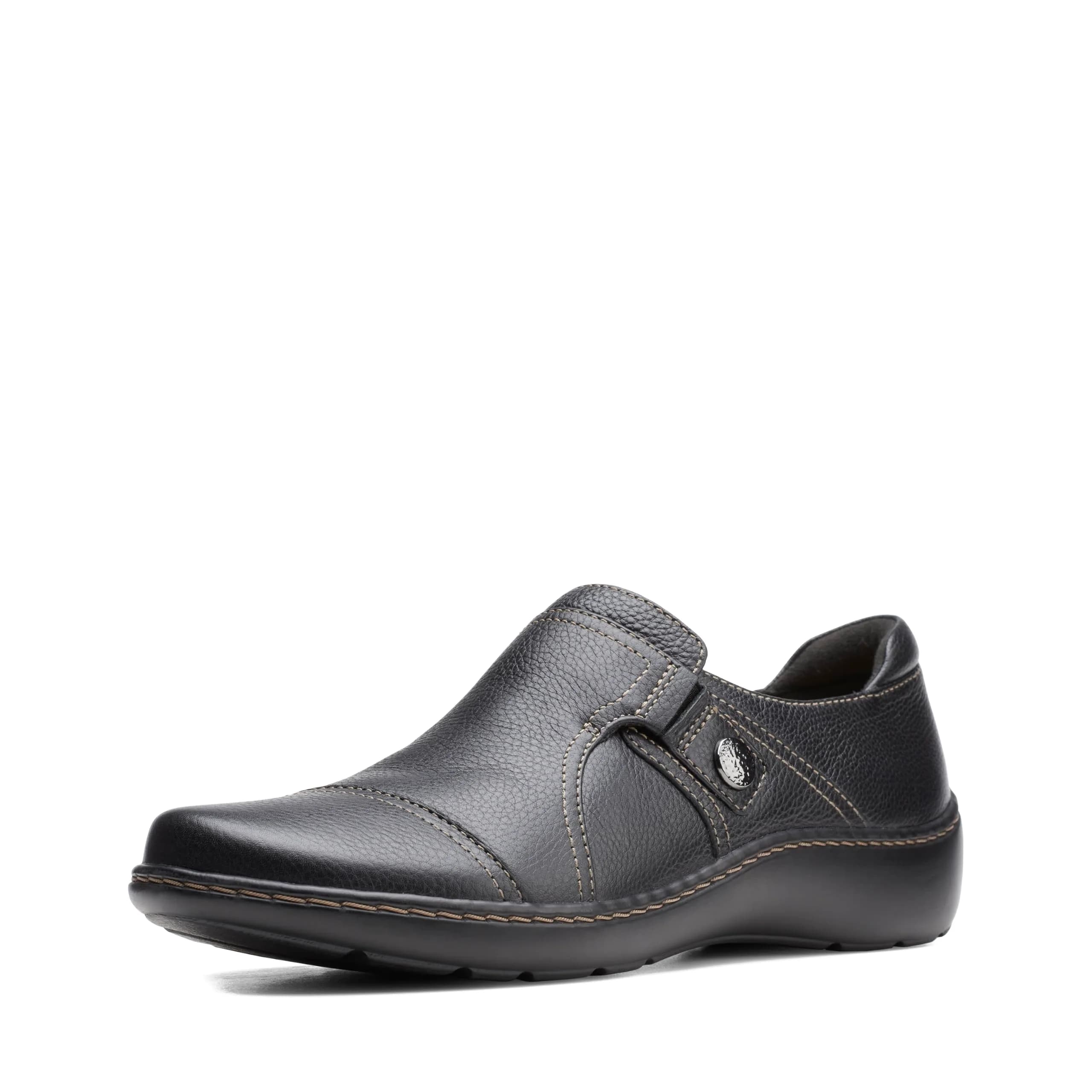 Clarks Women's Cora Poppy Loafer 12 | Slip-On Leather Comfort Shoe