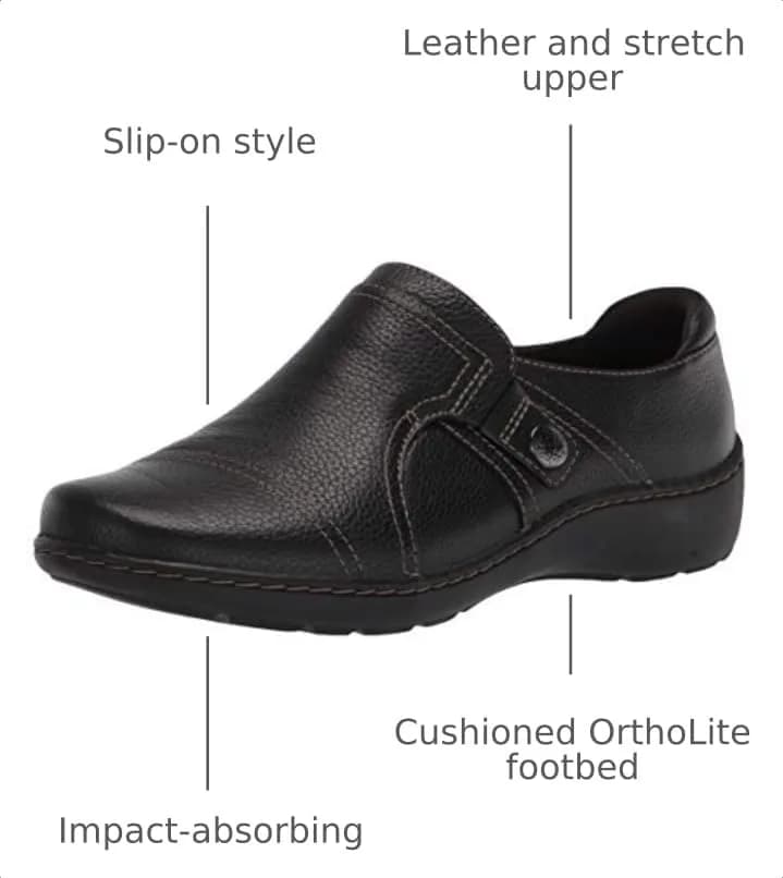Clarks Women's Cora Poppy Loafer 12 | Slip-On Leather Comfort Shoe thumbnail 3