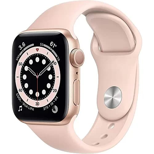 Apple Watch Series 6 (GPS + Cellular, 40mm) - Gold Aluminum Case with Pink Sand Sport Band | Health Monitoring Smartwatch thumbnail 1