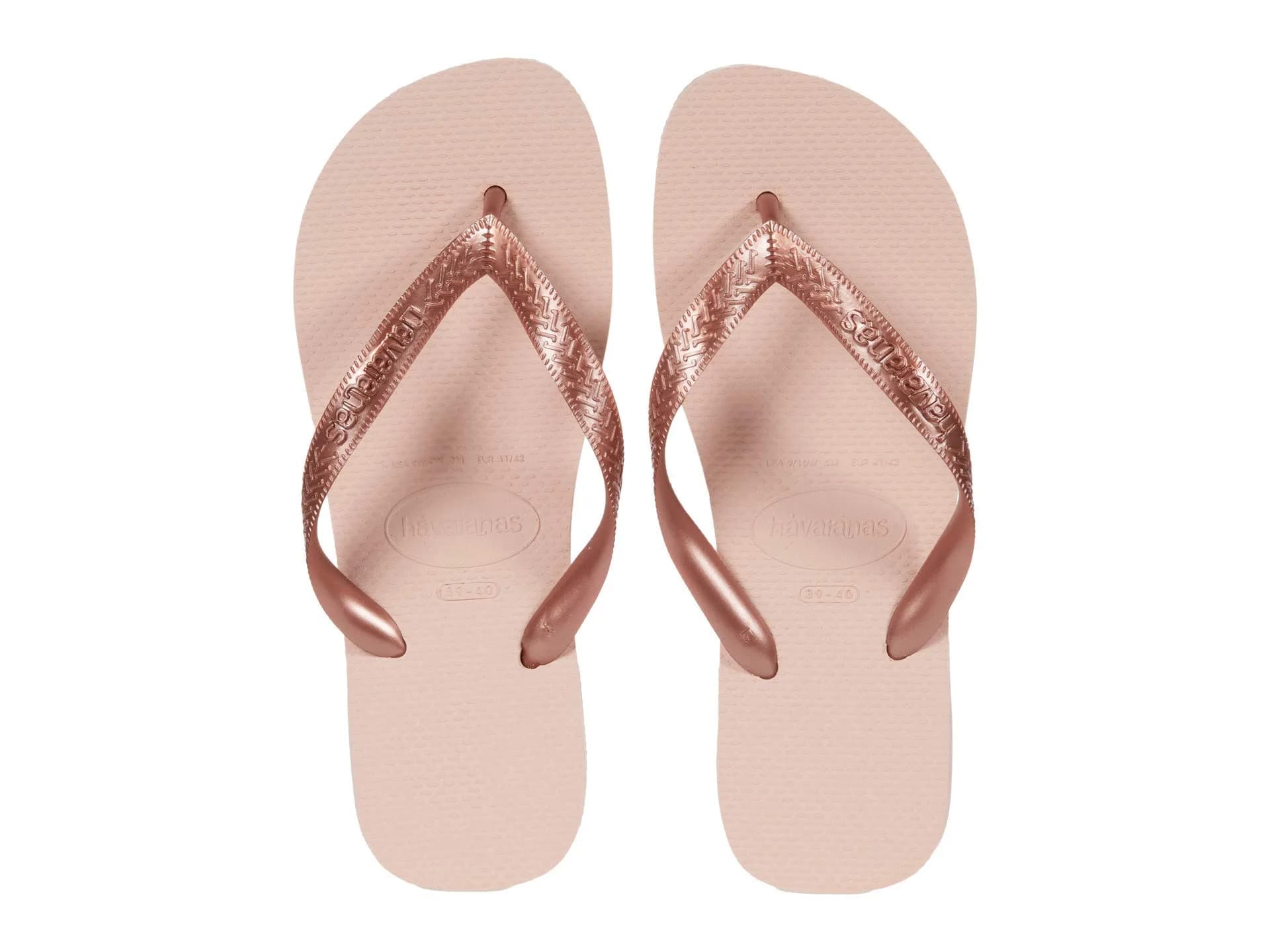 Havaianas Women's Top Tiras Flip Flop Sandal Ballet Rose 24cm (US Women's 9-10) | Slip-Resistant Rubber Beachwear — Ballet Rose