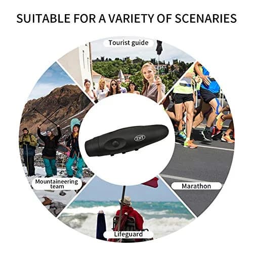 ZHT Electronic Whistle with USB Charging, 3-Tone 120dB Loud, Black | Referee & Coach Handheld thumbnail 5