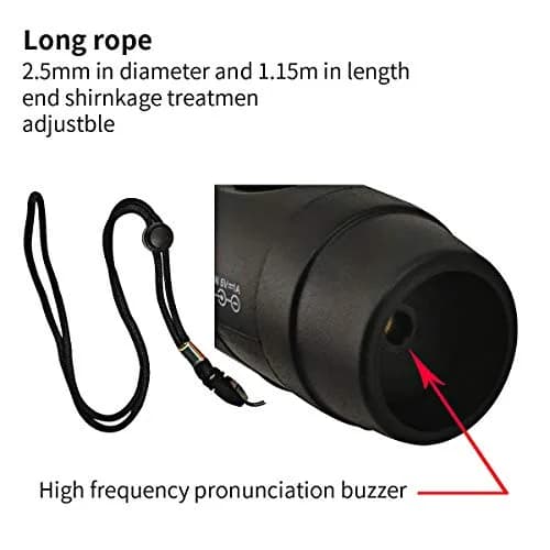 ZHT Electronic Whistle with USB Charging, 3-Tone 120dB Loud, Black | Referee & Coach Handheld thumbnail 6