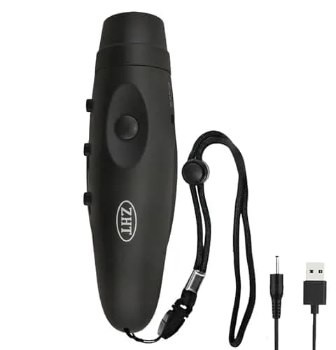 ZHT Electronic Whistle with USB Charging, 3-Tone 120dB Loud, Black | Referee & Coach Handheld thumbnail 1