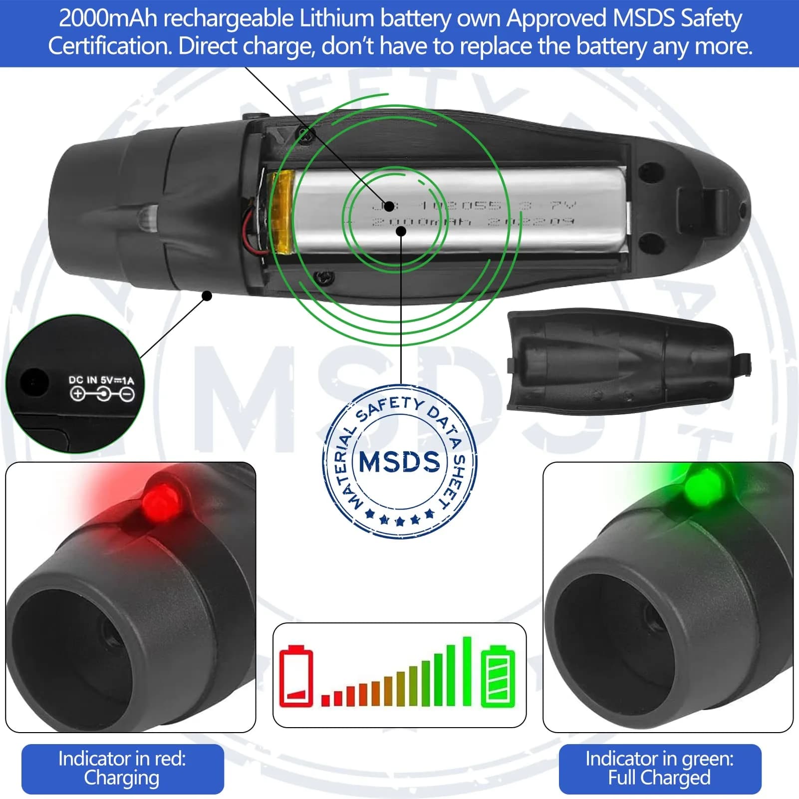 ZHT Electronic Whistle with USB Charging, 3-Tone 120dB Loud, Black | Referee & Coach Handheld - view 2