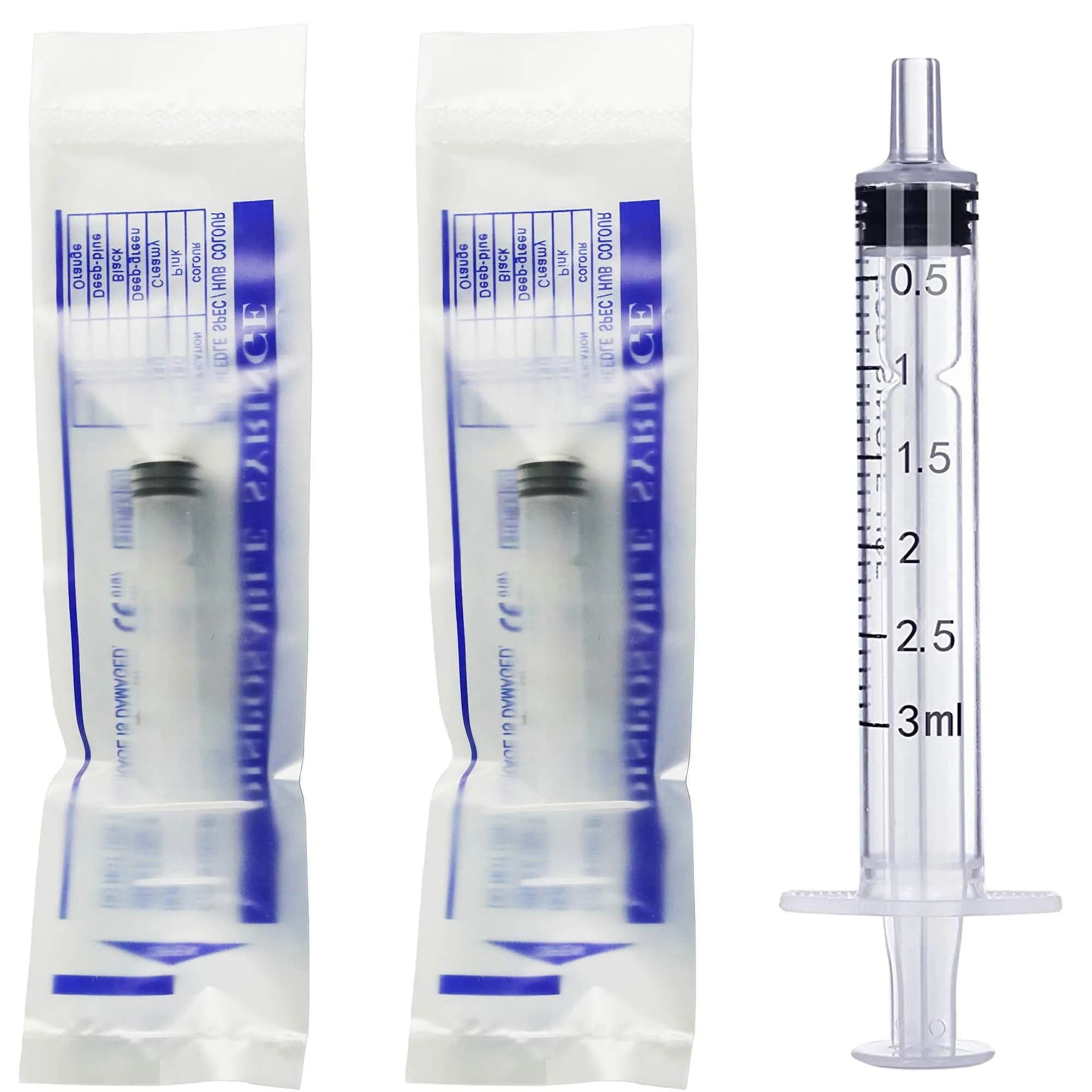 Ulove Prs 3ml Plastic Sterile Syringes (20 Count, 3ml) | Individually Wrapped for Labs & Dispensing - view 2