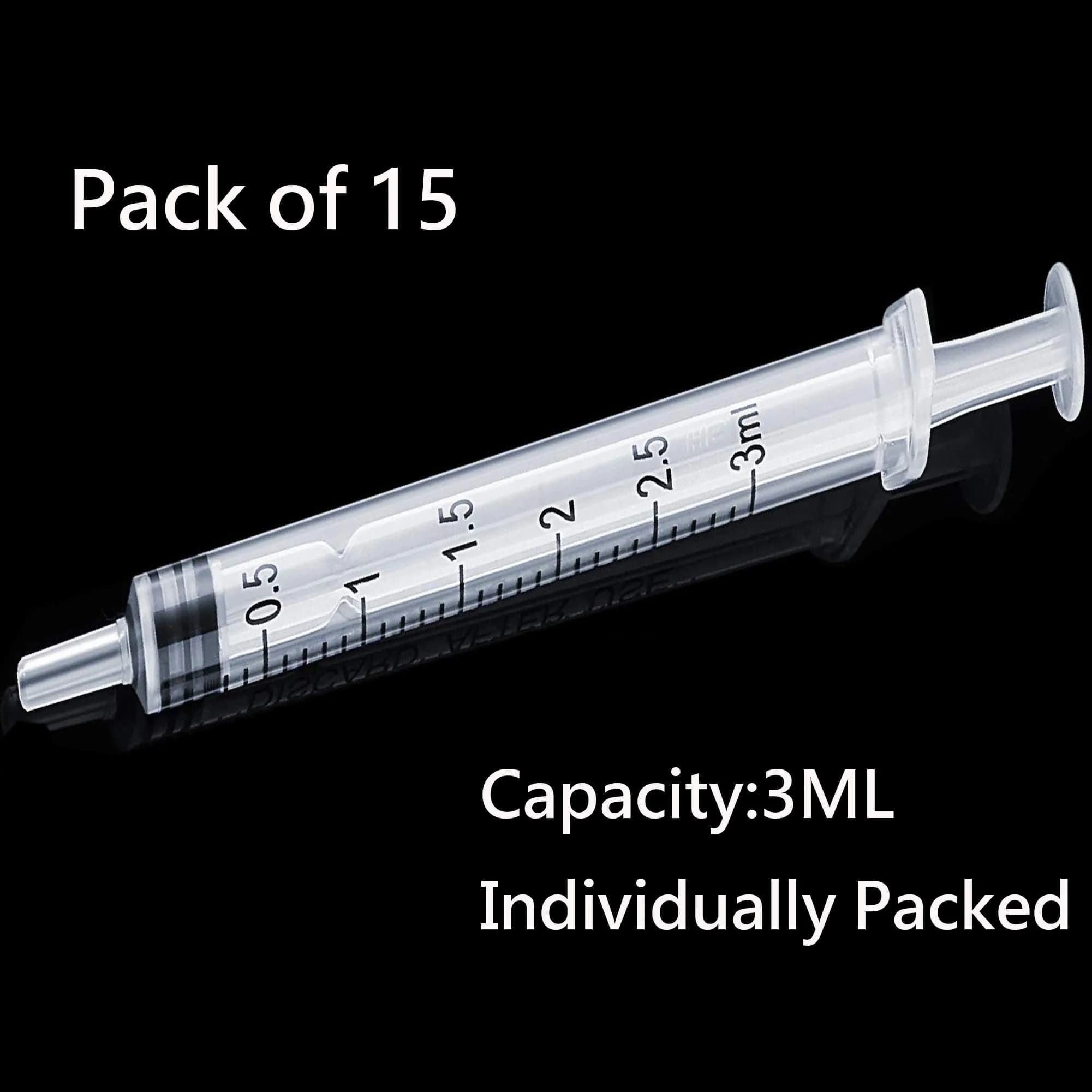 Ulove Prs 3ml Plastic Sterile Syringes (20 Count, 3ml) | Individually Wrapped for Labs & Dispensing - view 3