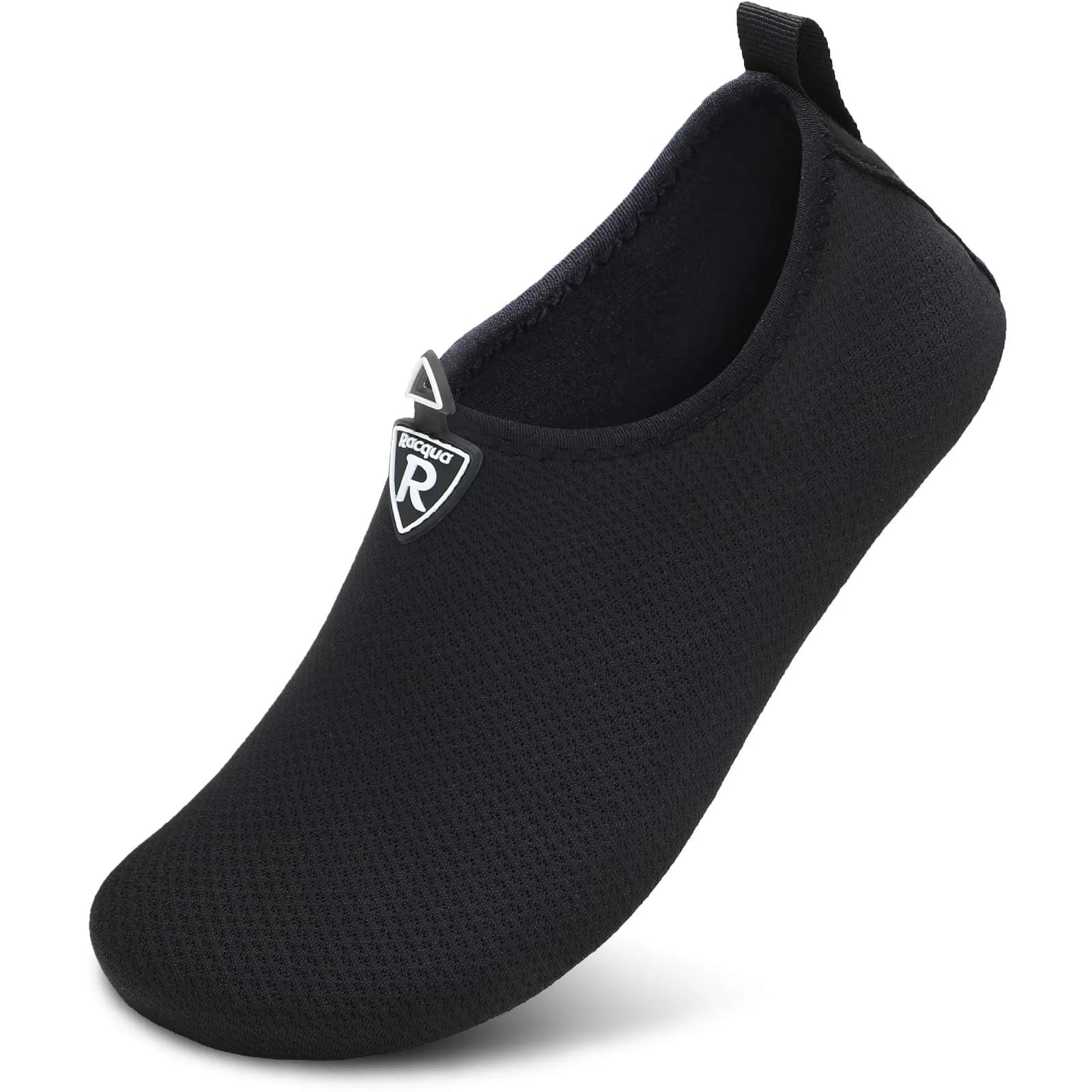 Racqua Water Shoes for Men & Women Black | Quick-Dry Breathable Mesh