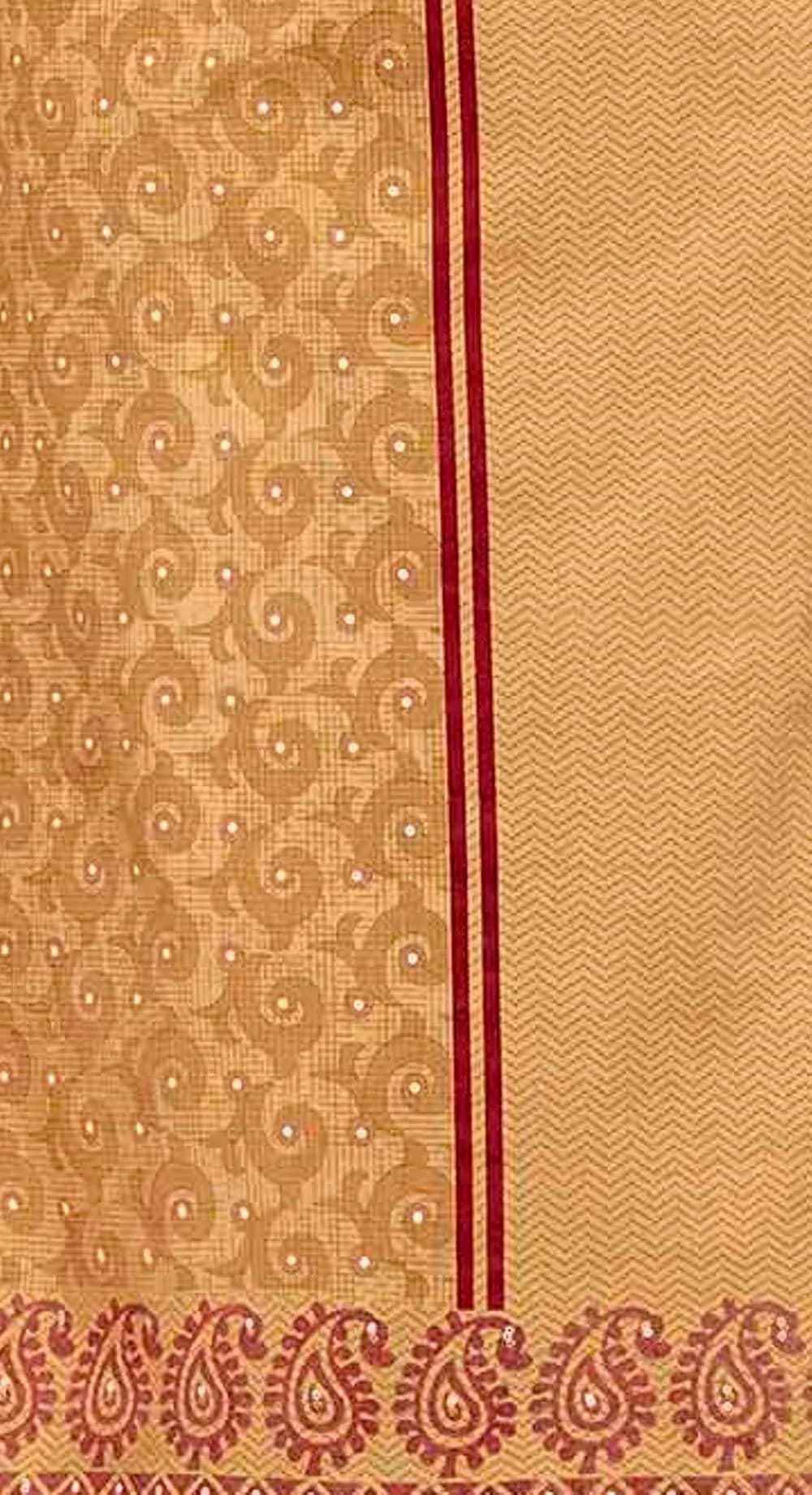 Miraan Women's Cotton Printed Readymade Salwar Suit Set Medium Beige | 3-Piece Set with Dupatta - view 4