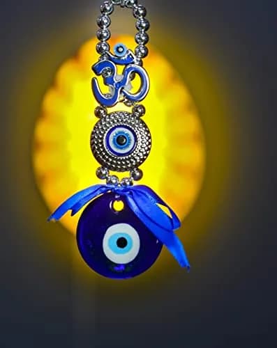 DT DECTONE Metal Om Design Evil Eye Hanging Ornament 22×4×2 cm | Feng Shui Protection Amulet thumbnail 7