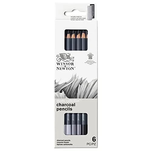 Winsor & Newton Studio Collection Charcoal Pencils, 6 Count (100g / 0.11kg) | ACMI Certified Non-Toxic thumbnail 8