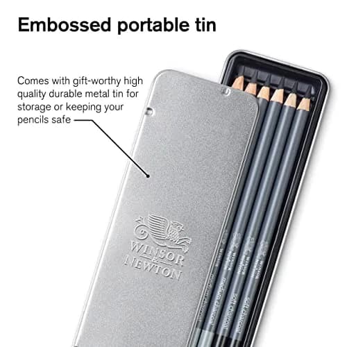 Winsor & Newton Studio Collection Charcoal Pencils, 6 Count (100g / 0.11kg) | ACMI Certified Non-Toxic thumbnail 3