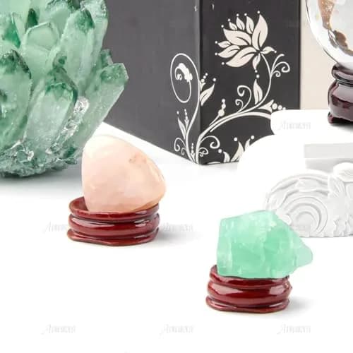 AUEAR 5 Pack Sphere Display Holders 25mm Concave Diameter, 21mm Height | Decorative Wooden Stands for Eggs, Crystals, and Balls thumbnail 6