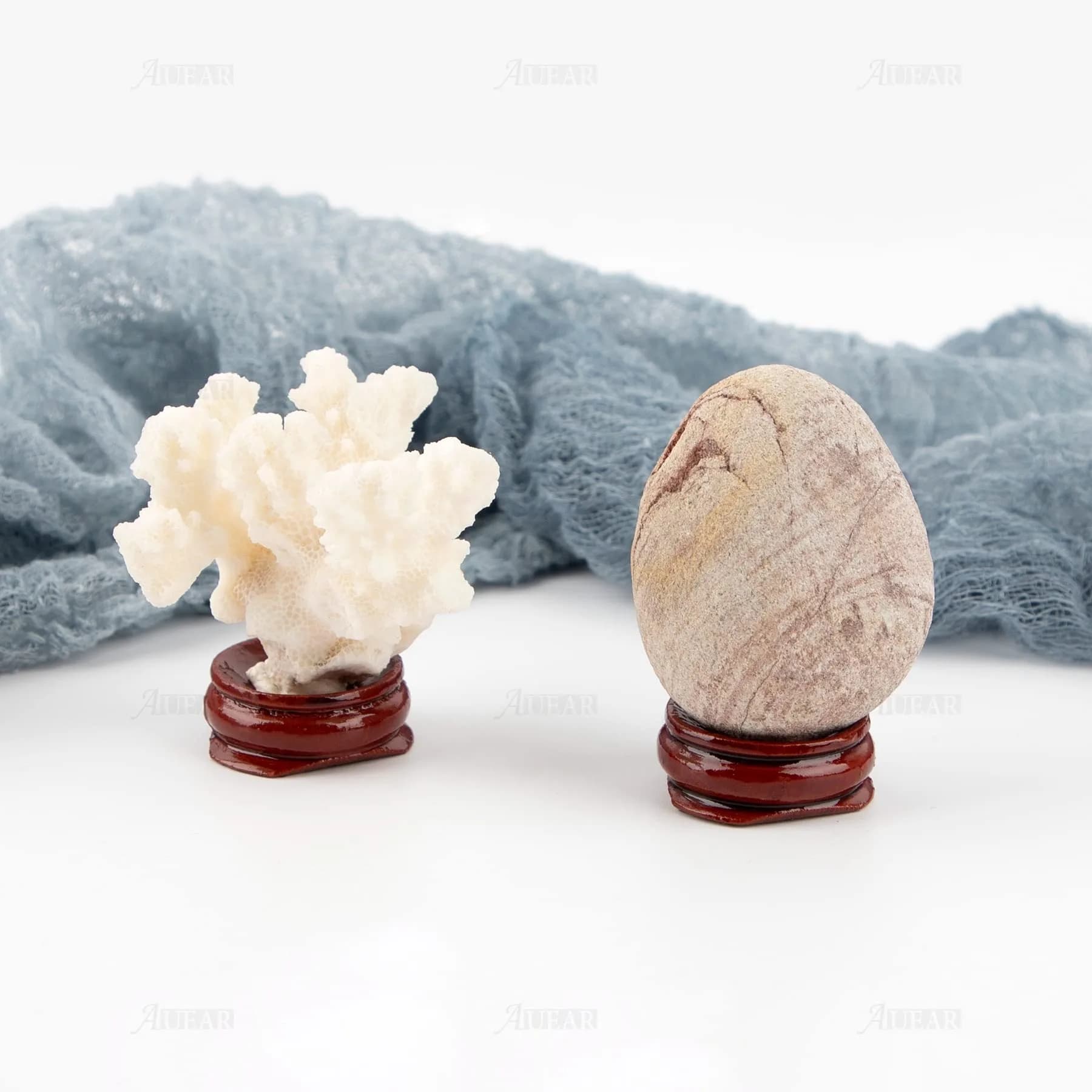 AUEAR 5 Pack Sphere Display Holders 25mm Concave Diameter, 21mm Height | Decorative Wooden Stands for Eggs, Crystals, and Balls - view 7