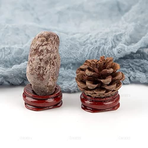 AUEAR 5 Pack Sphere Display Holders 25mm Concave Diameter, 21mm Height | Decorative Wooden Stands for Eggs, Crystals, and Balls thumbnail 9
