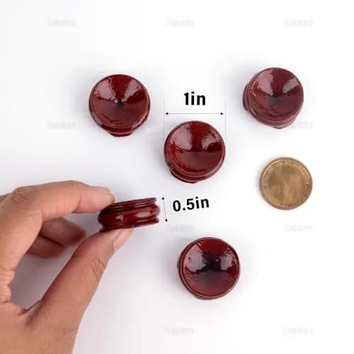 AUEAR 5 Pack Sphere Display Holders 25mm Concave Diameter, 21mm Height | Decorative Wooden Stands for Eggs, Crystals, and Balls thumbnail 3