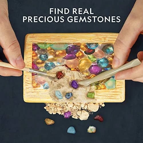 Blue Marble National Geographic Semi-Precious Gemstone Dig Kit for Kids - 15 Real Gems, 0.46 kg (0.95 lb) | STEM Rock Collection Activity thumbnail 2