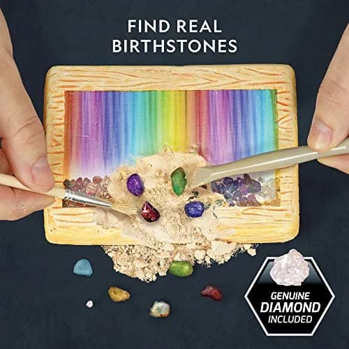 National Geographic Birthstone Dig Kit with 12 Genuine Gemstones & Tools | Ages 8+ thumbnail 2