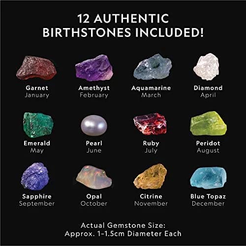National Geographic Birthstone Dig Kit with 12 Genuine Gemstones & Tools | Ages 8+ thumbnail 3