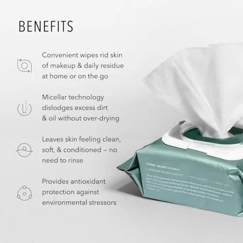 HydroPeptide HydroActive Micellar Cleansing Cloths, Makeup Remover (150 Ct) | Hydrates & Cleanses Skin, Supports Cellular Health thumbnail 3