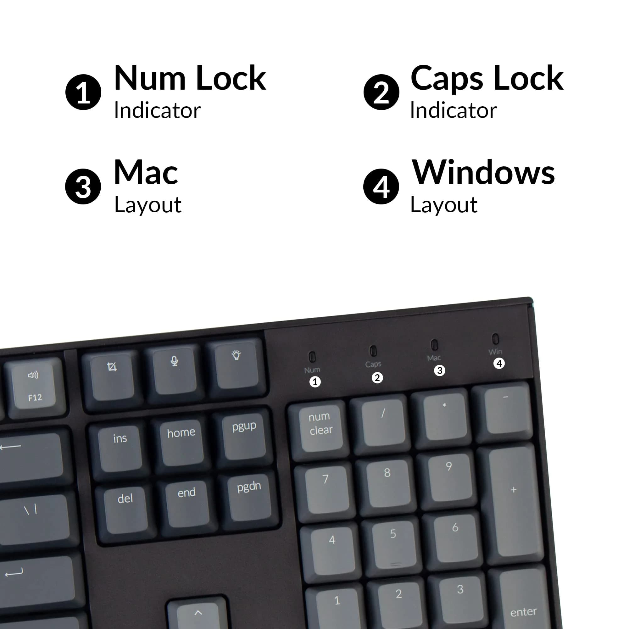 Keychron K10 Full Size Mechanical Keyboard with Super Brown Switches | White LED Backlight, Bluetooth 5.1, USB-C Wired, Mac/Windows Compatible - view 7