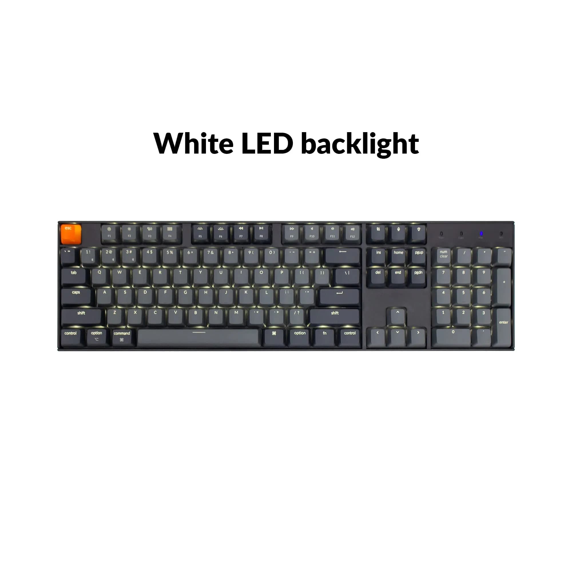 Keychron K10 Full Size Mechanical Keyboard with Super Brown Switches | White LED Backlight, Bluetooth 5.1, USB-C Wired, Mac/Windows Compatible - view 9